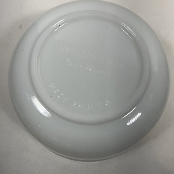 Vintage Pyrex Mixing Bowl #28 Hamilton Beach Mixer Ribbed White Milk Glass - Picture 4 of 7